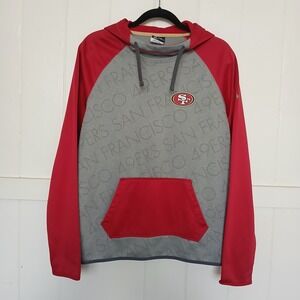 San Francisco 49ers Nike Logo Hoodie Pullover Men's Large Therma-Fit 708650 NFL‎